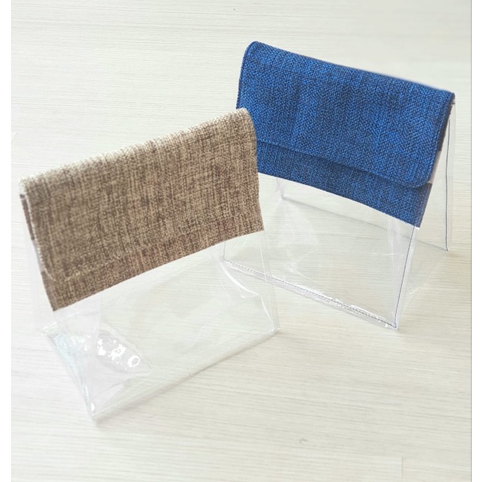 

[SC] Packaging Pouch Mika PVC Kain Vintage Natural - Cream