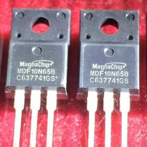 2 Buah 2Pcs MDF10N65B MagnaChip 10N65B MDF10N65 Mosfet N-Channel To-220f 10A 650V MDF Transistor FET