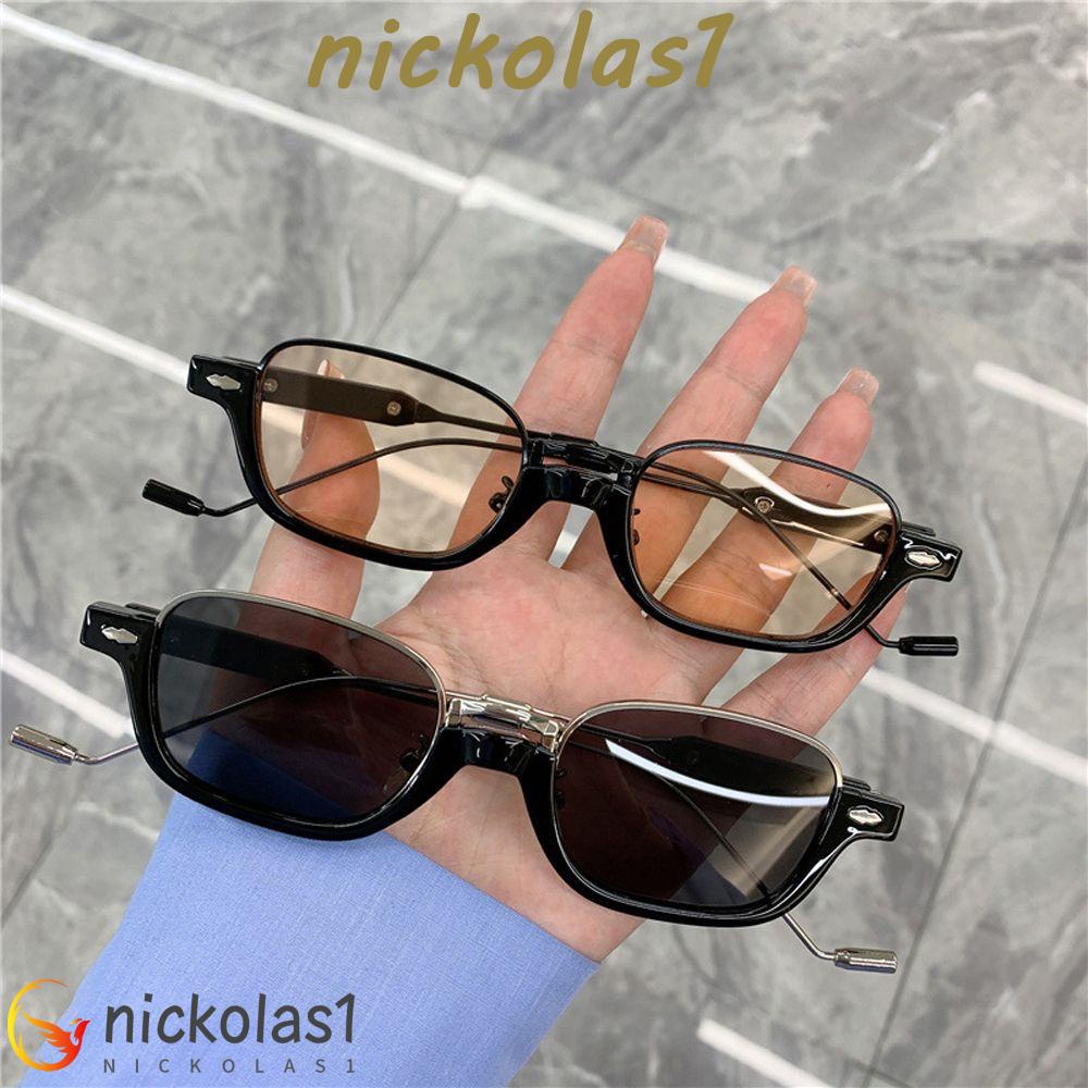 Nickolas1 Wanita Kacamata Temperamen Unik Retro Spectacles Fashion Pelindung Mata Hip Hop Mental Frame