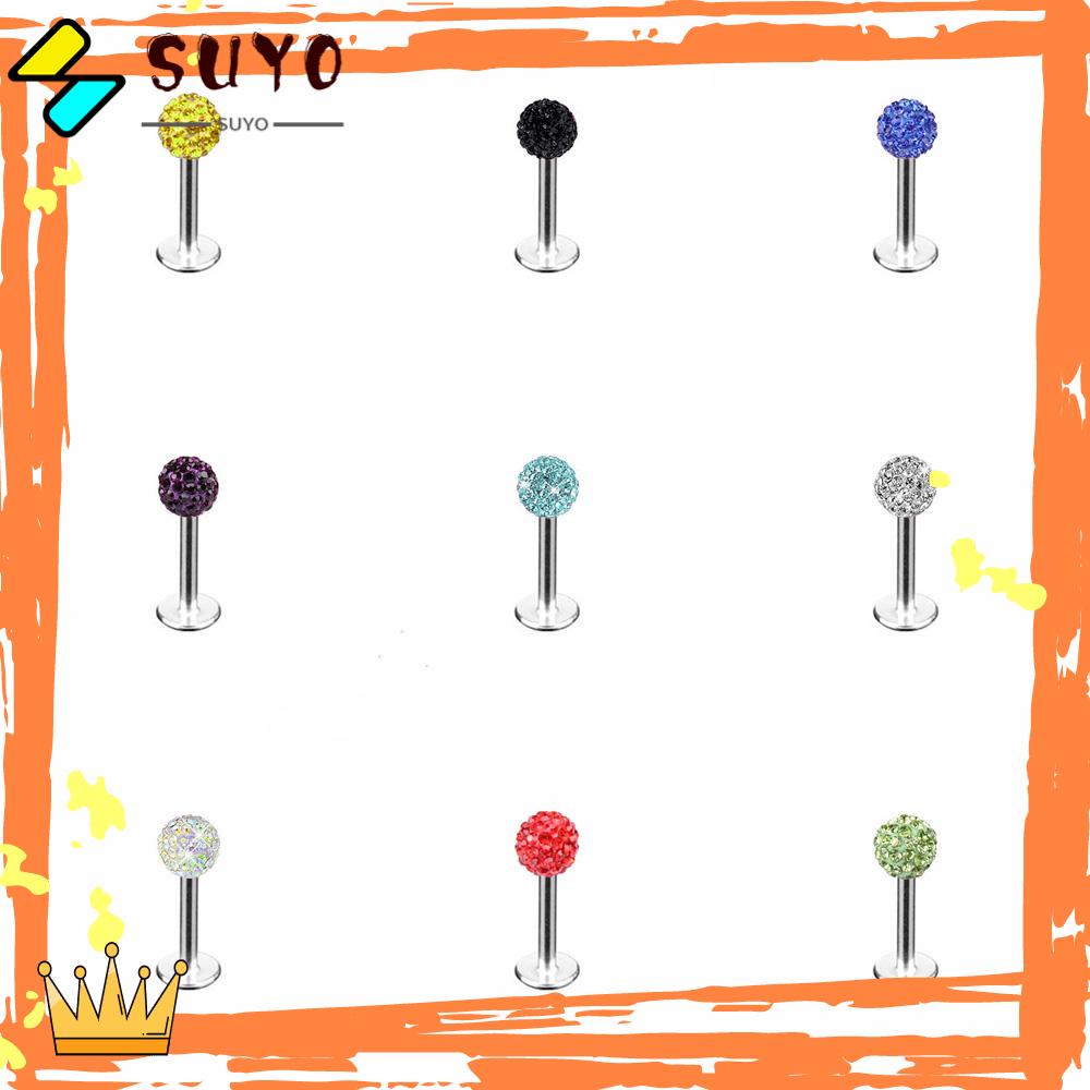 Suyo Piercing Stud Fashion Cincin Telinga Bibir Tubuh Baja Bedah Tragus Bar Untuk Wanita
