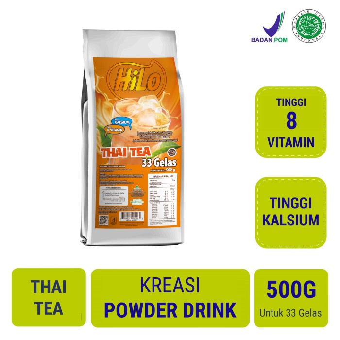 

N.E.W HiLo Thai Tea Refill 500gr - Powder Drink Tinggi Kalsium