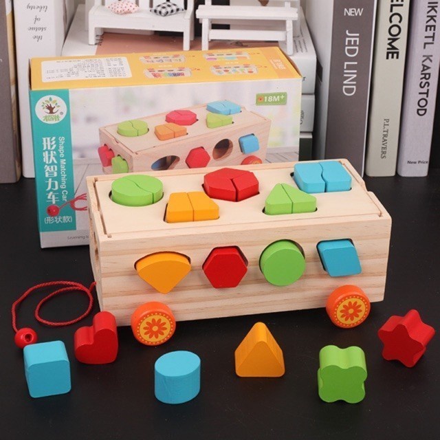 MALOTOYS - Shape Sorter Car Shape Wooden Matching Car Mainan Balok Toy - Transport