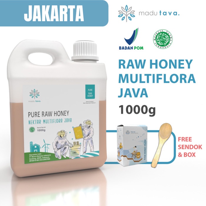 

N.E.W Madu Murni Asli Tava 1kg Nektar Multiflora Java 100% Pure Raw Honey
