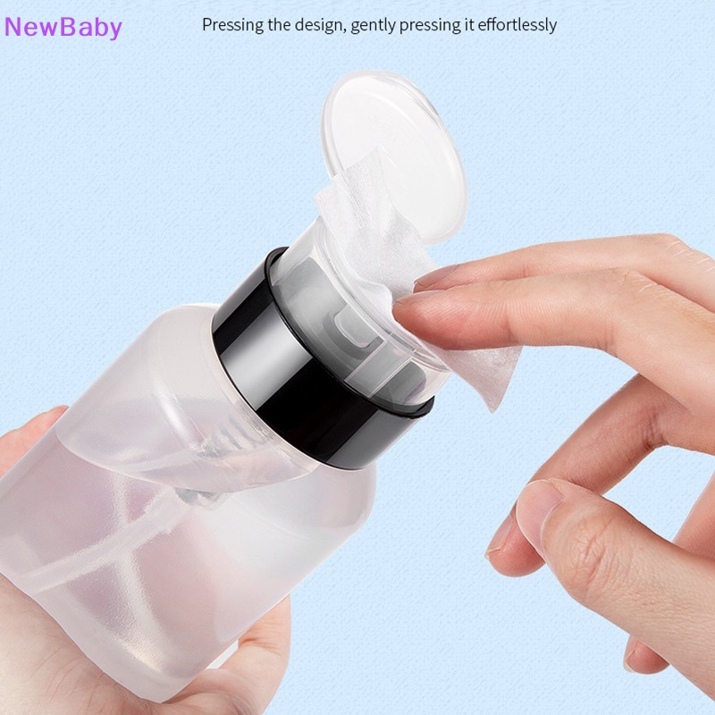 Newbaby Botol Penghilang Kutek UV Gel Press Bottle Nail Art Bersih Kosong Pump Liquid ID