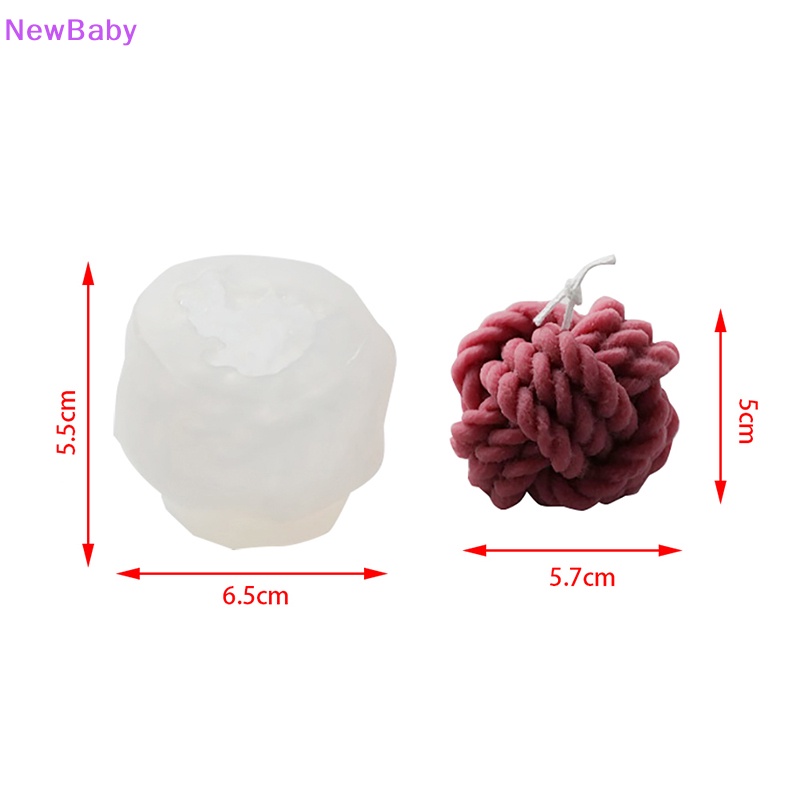 Newbaby Knitg Wool Silicone Mold DIY Cetakan Silikon Sabun Bola Plester Gypsum ID