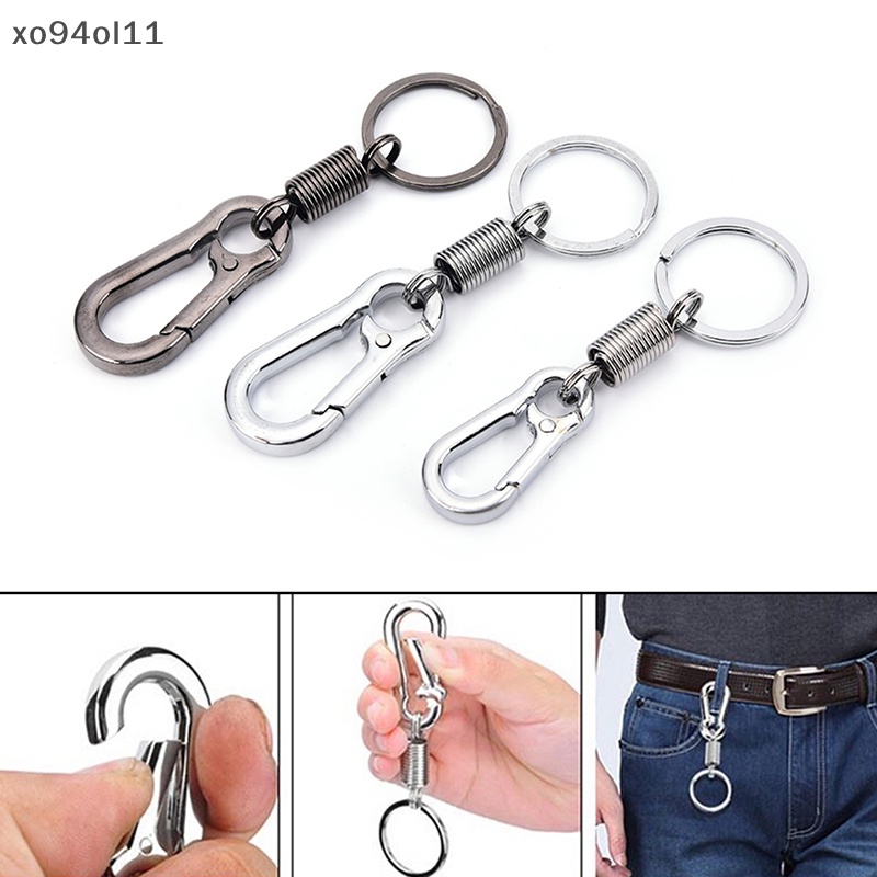 Xo 1pc Gesper Labu Stainless steel carabiner Gantungan Kunci anti Hilang Gesper Ditarik OL