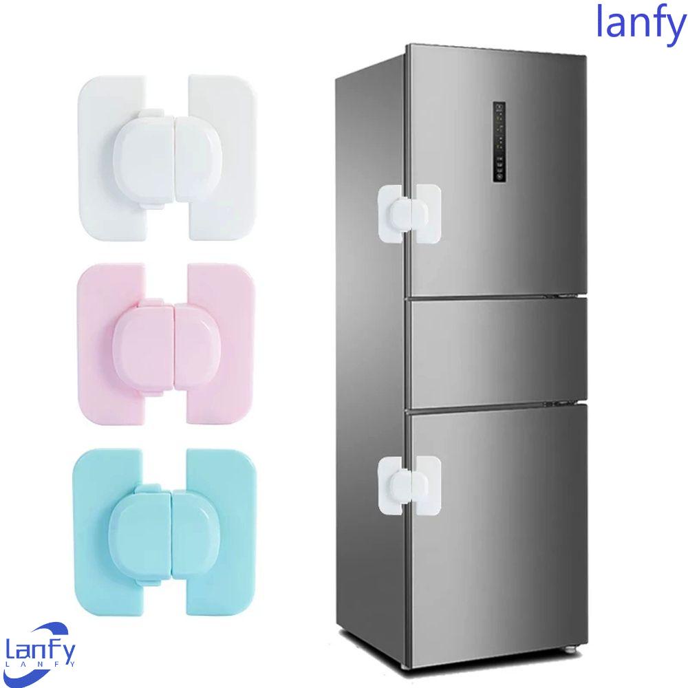 Lanfy Kids Safety Lock Anak ABS Kulkas Freezer Pintu Kulkas Rumah Anti Jepit Tangan