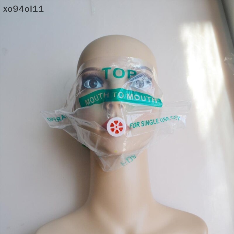 Xo First Aid Face Mask Shield Masker Resusitasi CPR Sekali Pakai Masker Pernafasan Mout OL