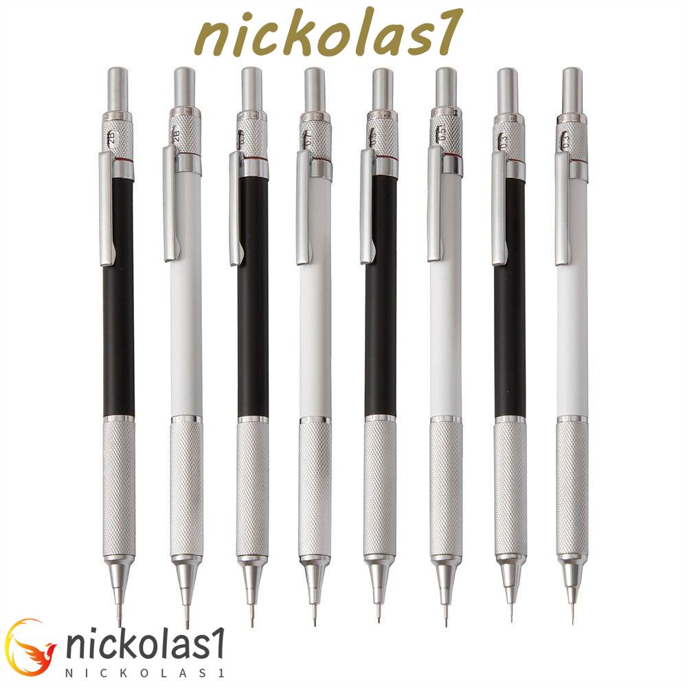 Nickolas1 Pensil Otomatis Alat Tulis Kantor Gravitasi Rendah 0.3,0.5,0.7,0.9mm Tulisan Seni Menggambar Baling Pensil