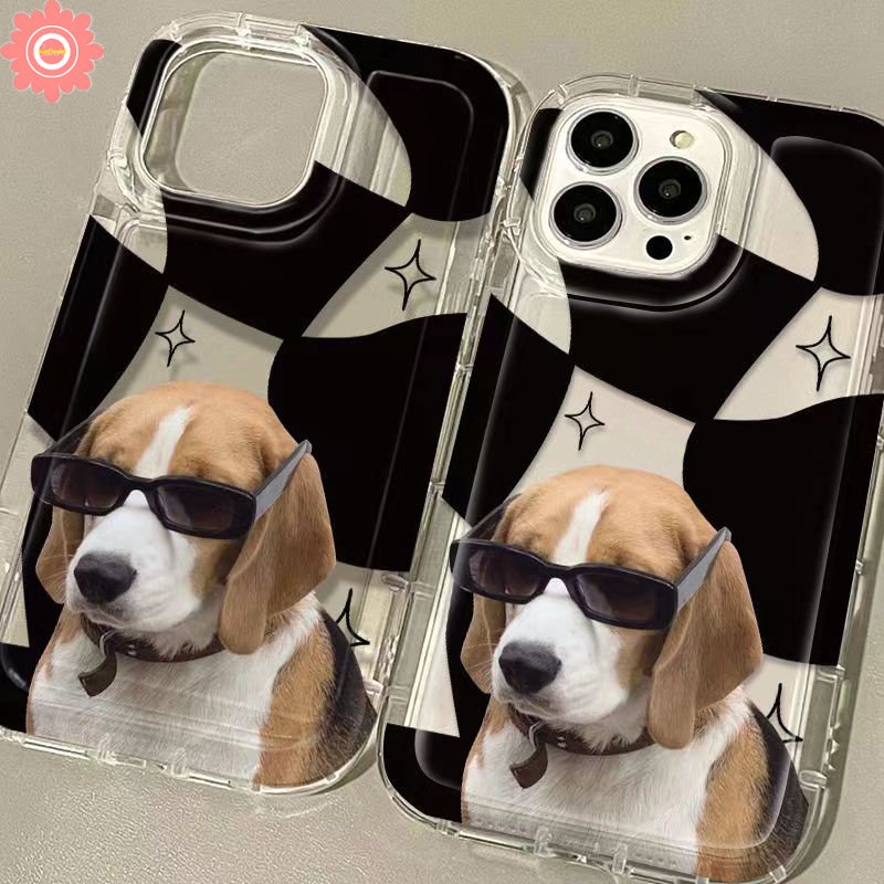 Case Pasangan Untuk Redmi 9A 9C NFC 12C A1 10 A2 10A 9 9T Redmi Note10 11 9 11s 10s 8 10 Pro Max POCO F4 Imut Memakai Sunglasse Hewan Keren Kucing Anjing Airbag Soft Case