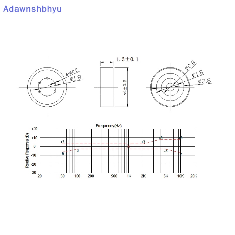 Adhyu 10Pcs 4*1.3mm Microphone 4013patch Microphone Ultra Thin MIC Di Taped Mikrofon Kondensor Anti Interferensi Dengan Suhu Tinggi Reflow Resistance ID