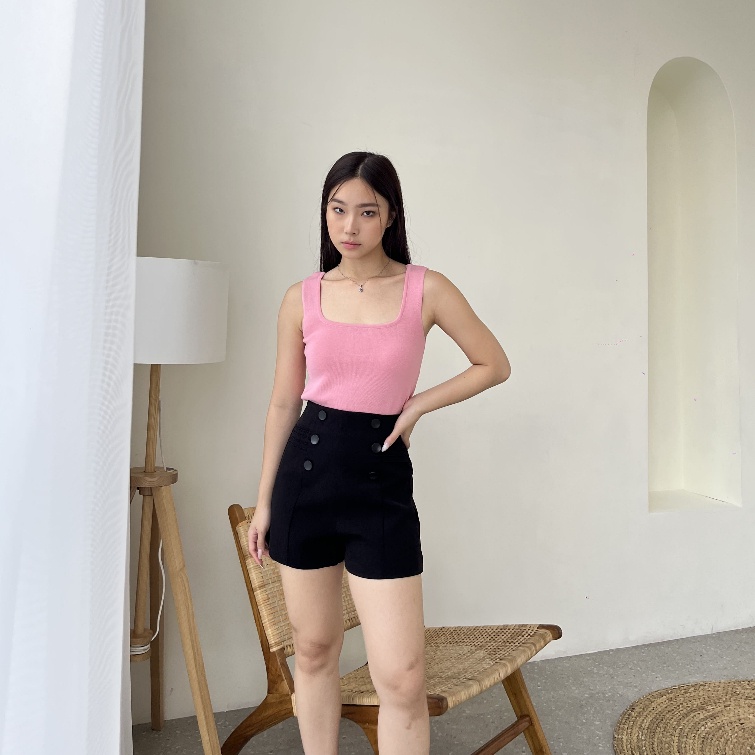 Flo Tank Top / Crop Top Wanita Korea / Tank Top Premium / Atasan Rajut