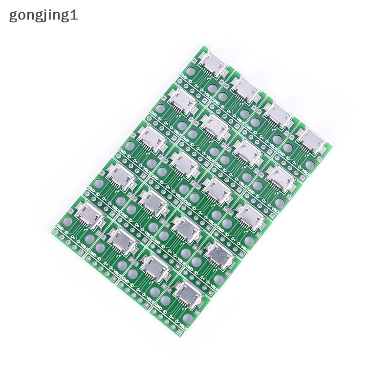 Ggg 20pcs micro usb to DIP 2.54mm Konektor Adaptor Modul Papan panel female 5-pin ID