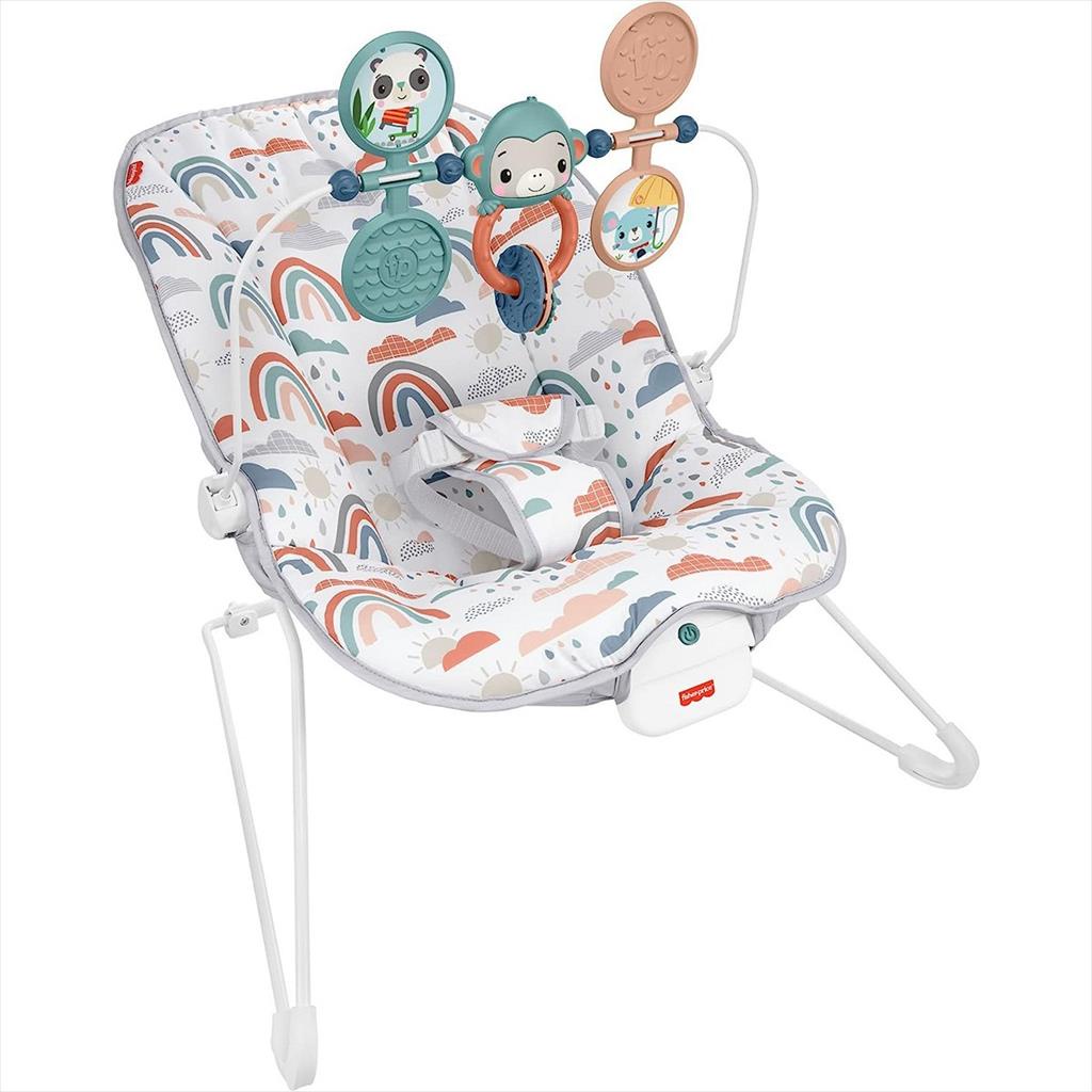 Fisher Price GWV94 Baby Bouncer Rainbow Kursi Goyang Bayi