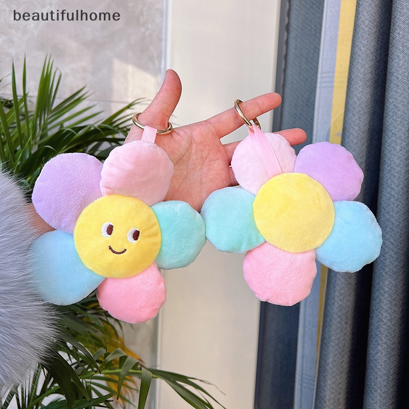 {Cantikhome} Gantungan Kunci Mewah Lucu Bunga Matahari Gantungan Kunci Mobil New Sunflower Plush Keychain.