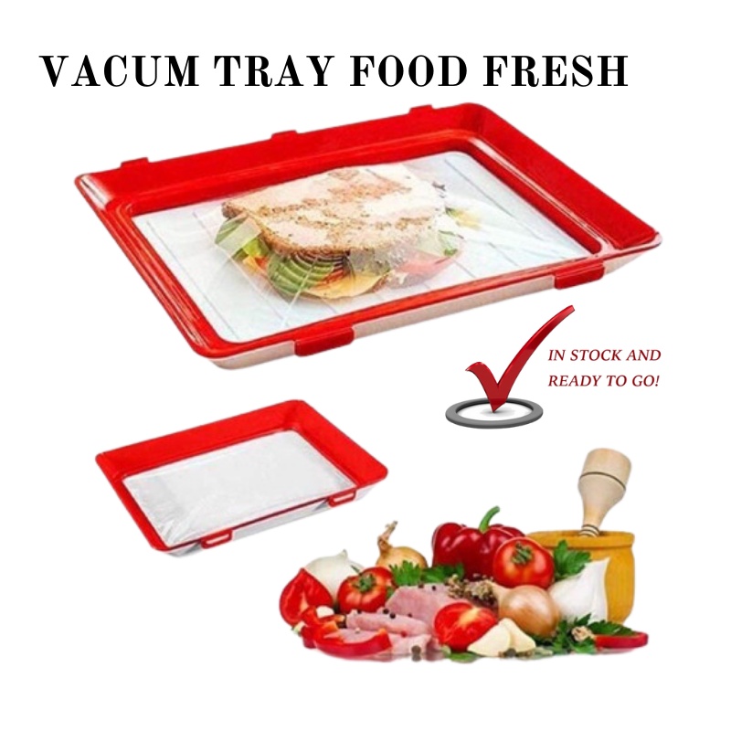 GOS A309 - Vacuum Tray Silicone Food Container /  Nampan Silikon  Kotak Wadah /  Tempat Penutup Penyimpan Makanan Elastis