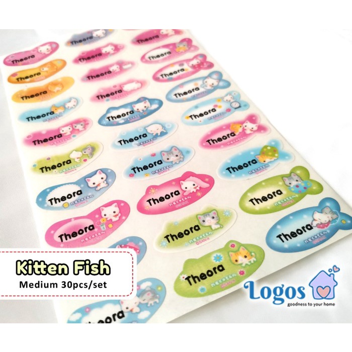 

Kitten Fish Sticker MEDIUM Label nama. Stiker karakter cat taiwan lucu