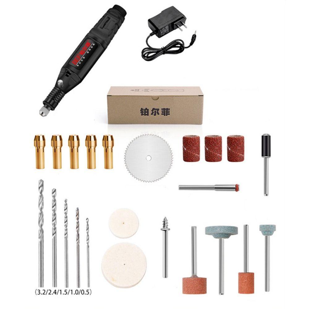 Top Electric Grinder Drill, Gerinda Potong Gerinda Listrik Set, Mini Lepas Nail Gel Woodworking Aksesoris Tool Kit Ukiran Gerinda Elektrik Untuk Multi Fungsi