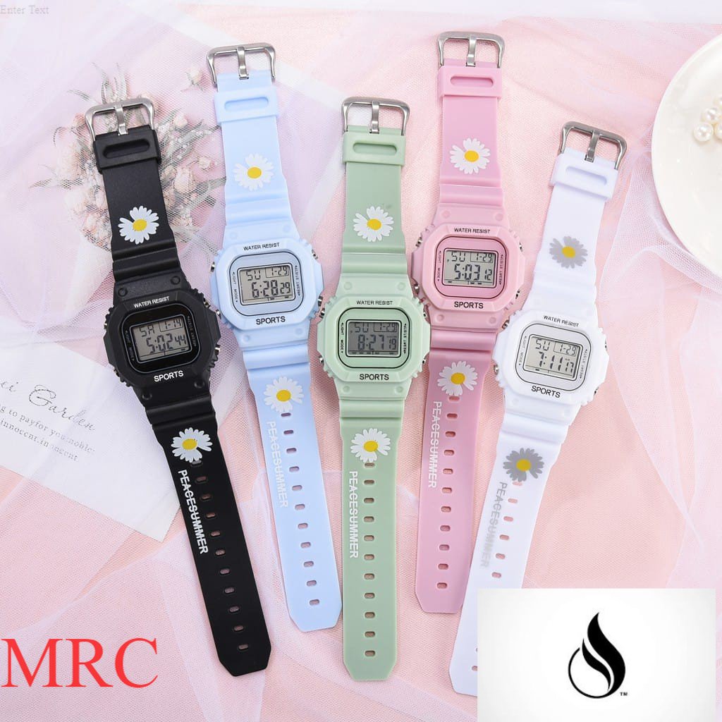 Jam Tangan Wanita Mahasiswa Anak Sekolahan Aosun Kotak Digital