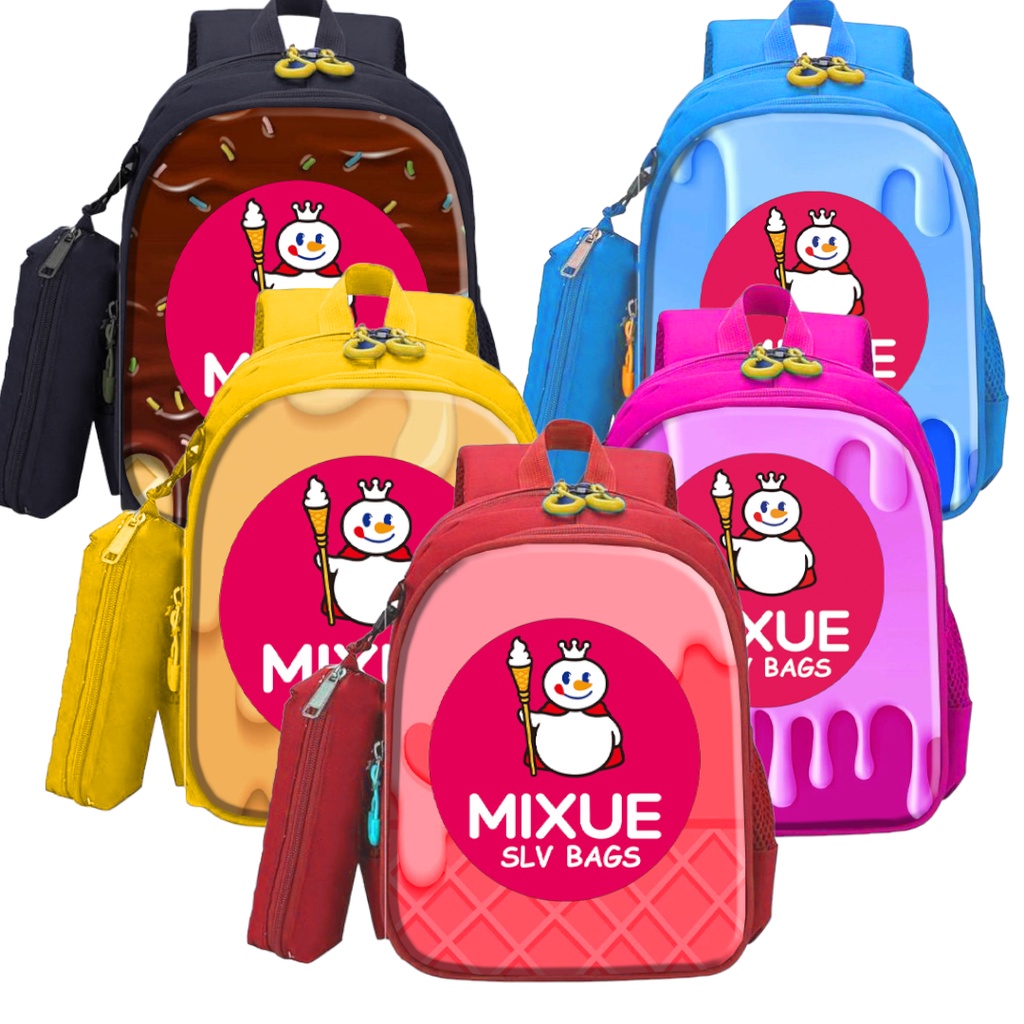 BOP TAS RANSEL MIXUE SNOW KING ANAK SEKOLAH SD TK PAUD LAKI-LAKI PEREMPUAN COWOK CEWEK 2IN1 TERBARU 2023 TERBARU