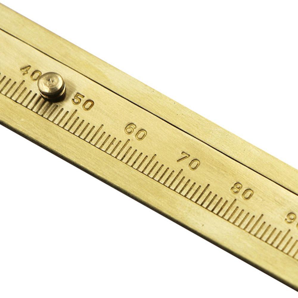 Lanfy Jangka Sorong Mini Retro Double Scale Copper Sliding Pocket Vernier Caliper Ruler Untuk Alat Ukur