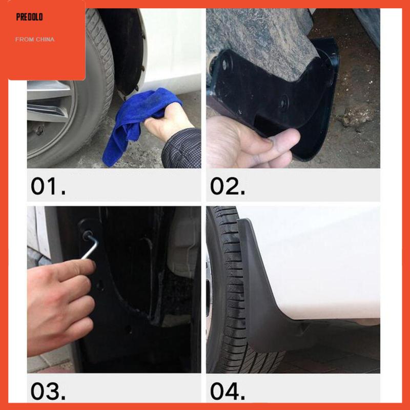 [Predolo] 4pcs Mud Flaps Mudguard Roda Mobil Untuk Tendangan 2017-2023 Punch Free