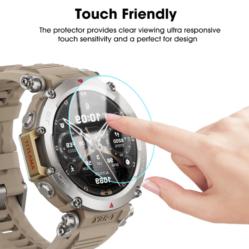 Hd Kualitas Tinggi Transparan Smart Watch Screen Protector Peningkatan Halus Anti-fingerprint Tempered Glass Screen Film Untuk Amazfit GT-Rex Ultra