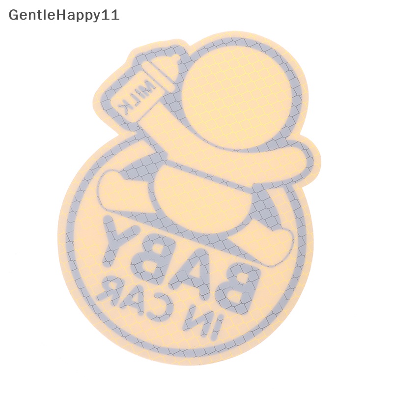 Gentlehappy Reflektif Baby On Board Baby in Mobil Jendela Bumper Stiker Vinyl Decal Lucu id