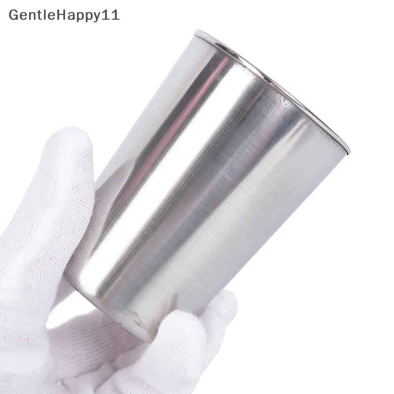 Gentlehappy 4pcs Stainless Steel Cover Mug Camping Cangkir Minum Kopi Teh Bir Dengan Case id