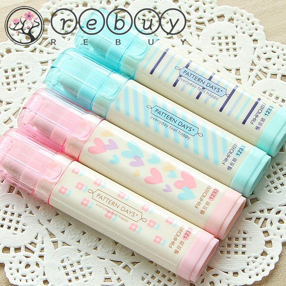 Rebuy Eraser Flower Cute Stripe Untuk Pensil Anak Lovely