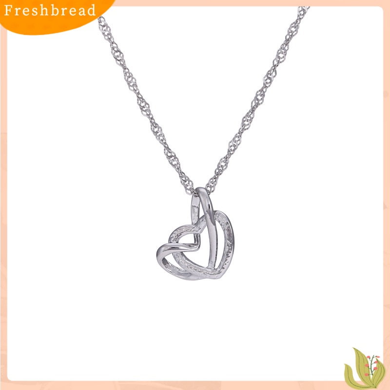 [FRA] Kalung Liontin Hati Ganda Klavikula Elegan