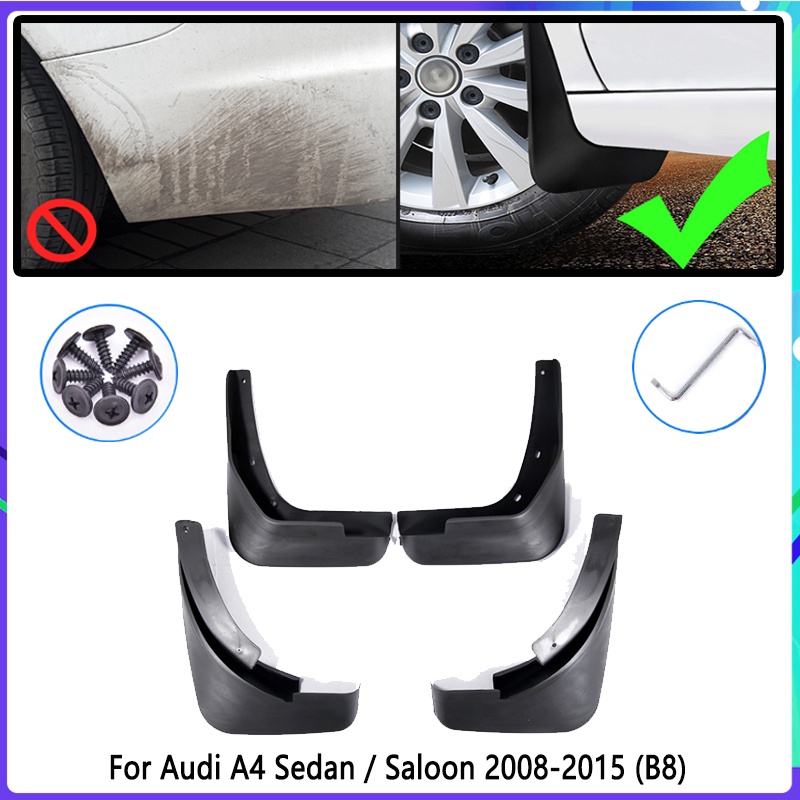 4pcs Flaps Lumpur Mobil Untuk Audi A4 Sedan Saloon B8 2008~2015 2009 2010 2011 Mudguard Splash Guards Fender Mudflaps Aksesoris Mobil