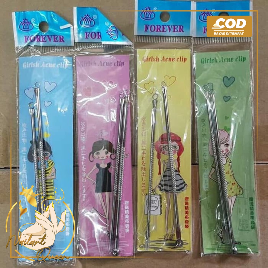 Pinset / Alat / Jarum / Pencetan / Pemencet Jerawat / Komedo / Acne ISI 2PCS