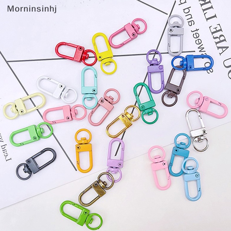 Mornin 5Pcs Lucu Permen Warna Gantungan Kunci Cincin Logam Lobster Clasp Clip Keychain Ring Rotatable Car Keychain DIY Ch Untuk Membuat Perhiasan Aksesoris id