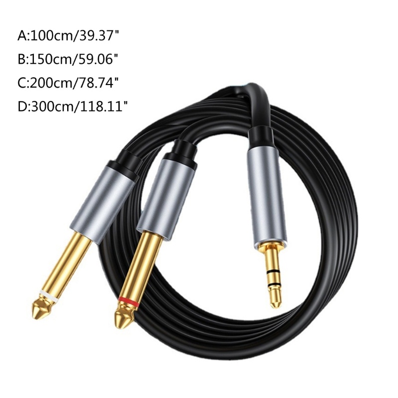 Cre Premium Aluminium Alloy 6kabel Splitter 5mm Ke3Kabel Suara 5mm Jalur Ganda Untuk DJ Musisi Audiophile