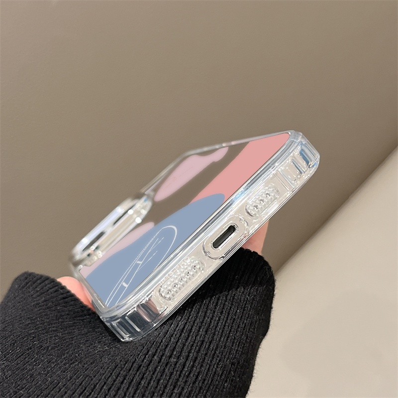 IPHONE Cairan Graffiti Mirror Phone Case Kompatibel Untuk Iphone11 12 13 14 12Pro 13Pro 14Pro Pro Max XR X XS Max Electroplating Tombol Perlindungan Mirror Cover