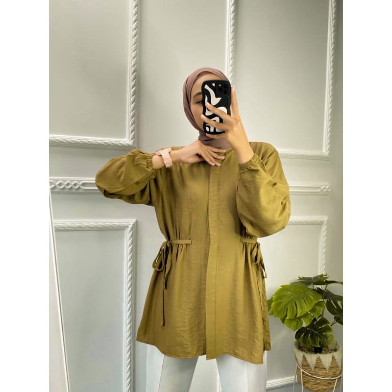 BEFAST - ZEC OOTD WANITA TUNIK ARISA / Alea CRINCLE Tunik / Pakaian Wanita Muslimah / Tunik Wanita Keluaran Terbaru / Fashion kekinian Remaja ABG Trendy / Outfit Daily Wanita Hijab / Tunik Polos Formal Terlaris