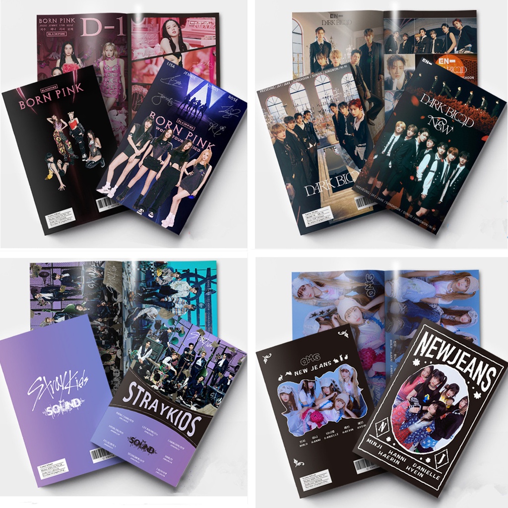 1pc BT-S BLACK-PINK TWICE Album Foto Mini Photobook NJ Id-HYPEN TXT STRAY KIDS Koleksi Buku Bergambar