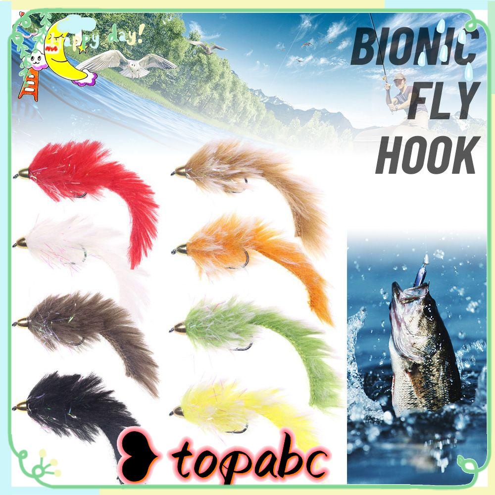 TOP 3 Pcs Umpan Pancing Fly Trout Air Asin Serangga Engkol Swimbaits Treble Hooks Bunny Tail