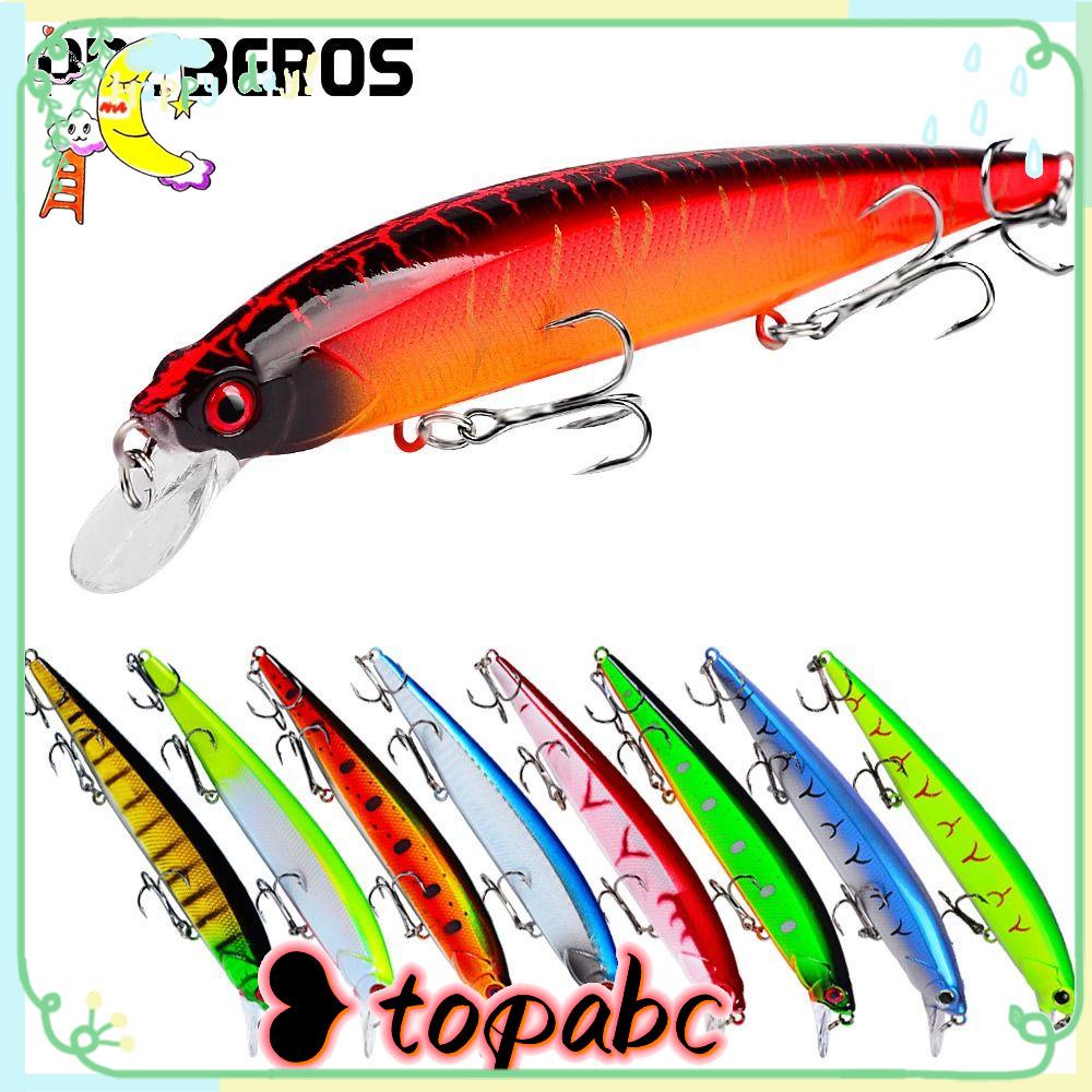 TOP 2pcs Ikan Kecil Umpan Pancing 14cm Mata 3D Lapisan Renang Penuh Dengan 3kait Pancing