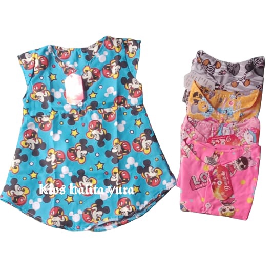 baju anak daster motif lucu DASTER ANAK PEREMPUAN 1-3 TAHUN  BAJU TUNIK ANAK PEREMPUAN TERBARU DASTE