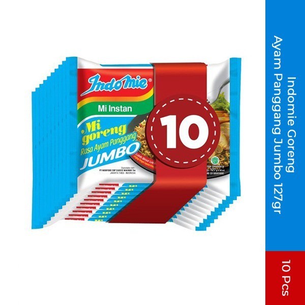 

Indomie Goreng Ayam Panggang Jumbo 127gr 10 pcs