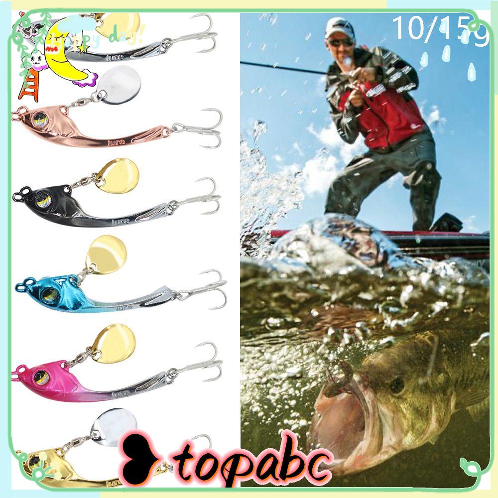 TOP 10 /15g Umpan Pancing Buatan Bass Hook Spinner Tenggelam Crankbait Getar Spin Payet Umpan