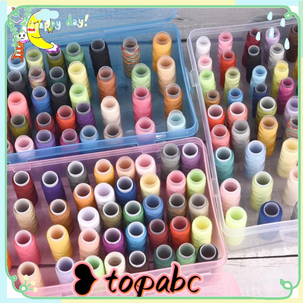 TOP 42sumbu Benang Jahit Kotak DIY Transparan Rumah Tangga Jarum Spool Organizer