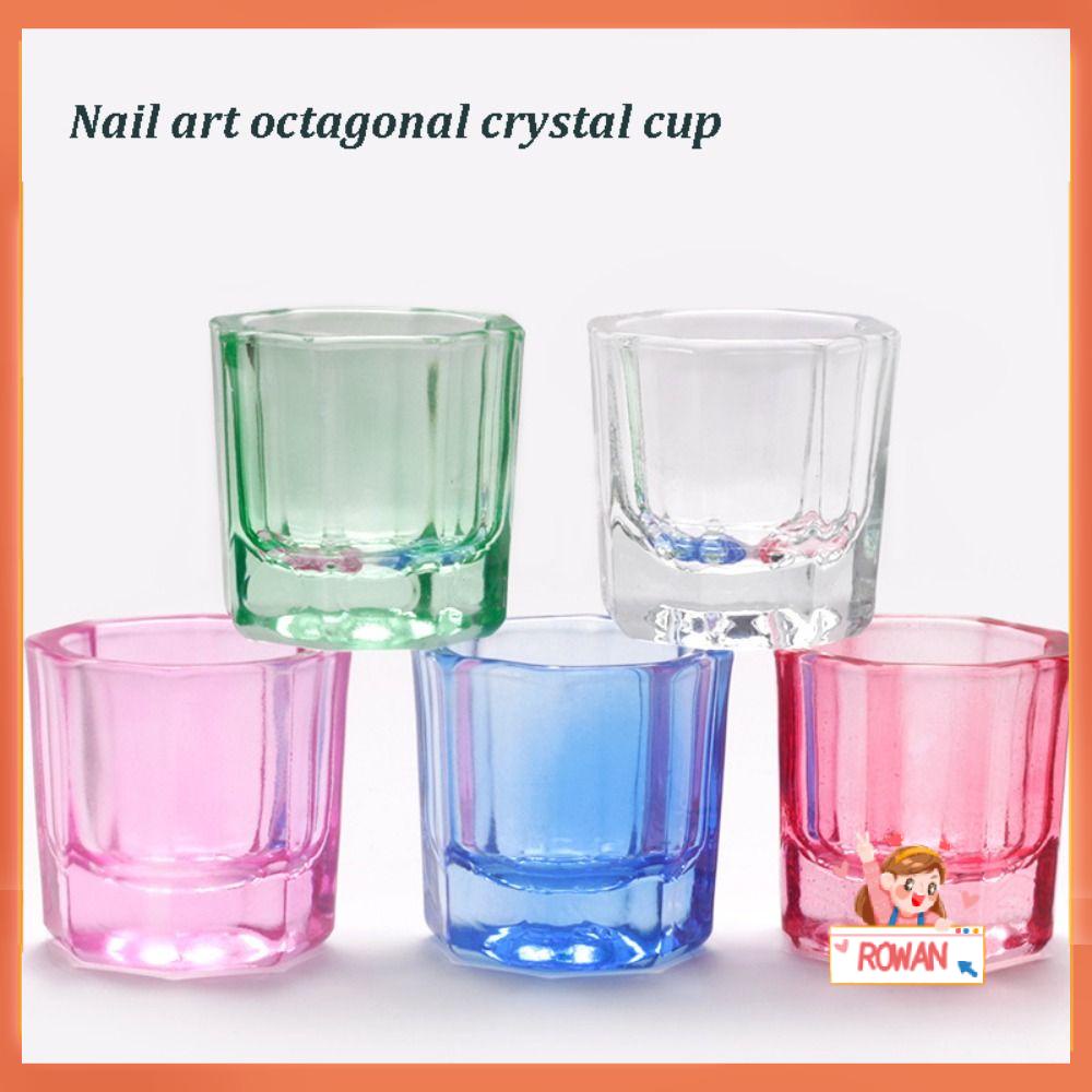 R-FLOWER Nail Dappen Dish Fashion Multi-styles Nail Art Gelas Kristal Kuku