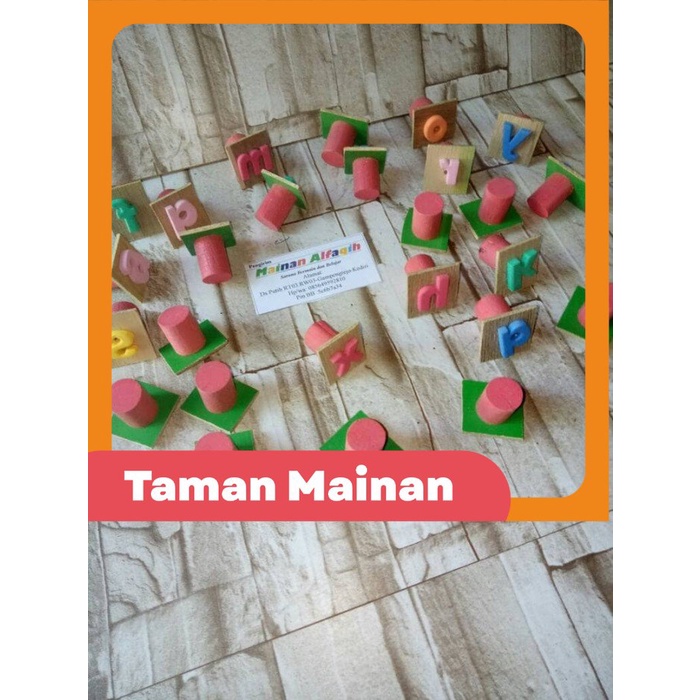 

mainan anak edukatif mengecap-stempel huruf