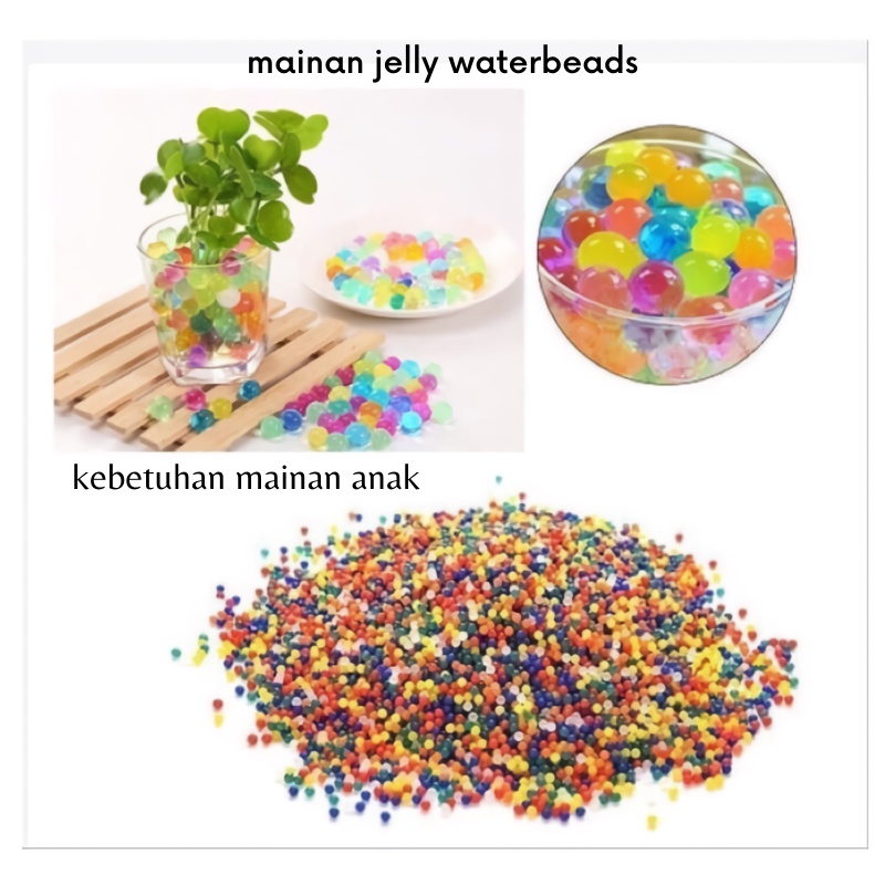 GOS -D414- Mainan Jelly Waterbeads &amp; Animal Grow - Hydrogel Water Beads - Mainan Montessori Sensory Play