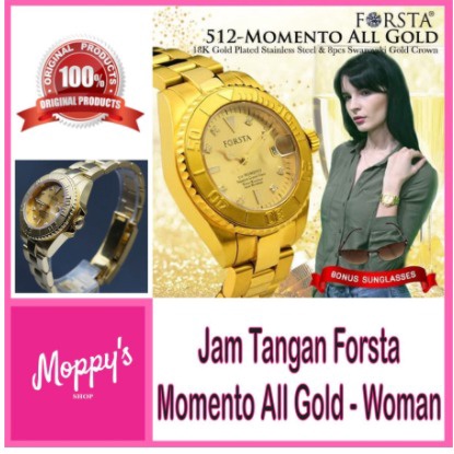 JAM TANGAN FORSTA 512 MOMENTO ALL GOLD WOMAN JAM TANGAN WANITA ORI