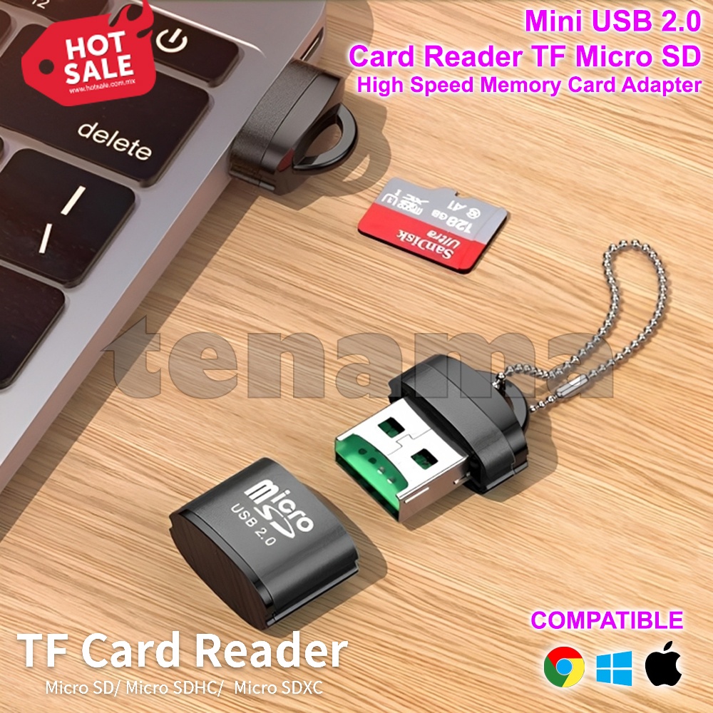 Mini USB 2.0 Card Reader TF Micro SD High Speed Memory Card Adapter