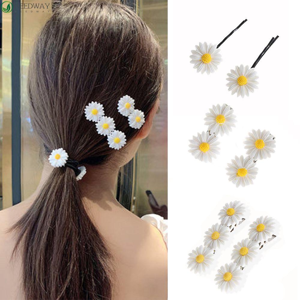 NEEDWAY Jepit Rambut Lucu Manis Wanita Bunga Daisy Gadis Flower Clip